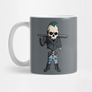 Gutter Punk Skeleton Illustration Mug